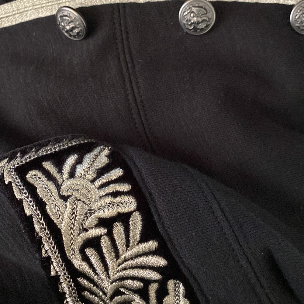 Denim & Supply Ralph Lauren Black Coat with White Trim - Picture 9 of 13